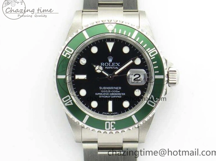 MiroTime 0106 Submariner 16610 LV Green No Rehaut Engraving JF 1:1 Best Edition On SS Bracelet SH ZeroBulk 3543
